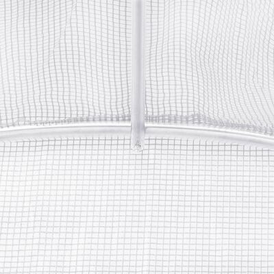 vidaXL Greenhouse with Steel Frame White 12 m² 4x3x2 m