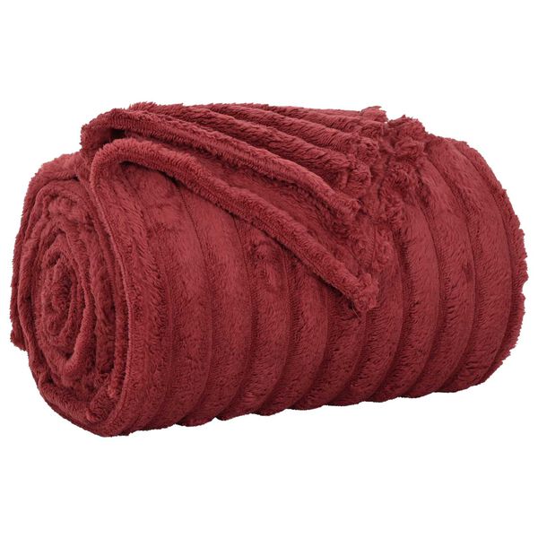 vidaXL Throw Blankets 6 pcs Bordeaux Red 200 x 150 cm Fleece