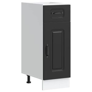 vidaXL Kitchen Base Cabinet Kalmar Black Engineered Wood