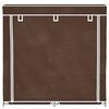 vidaXL Fabric Shoe Cabinet with Cover 115 x 28 x 110 cm Brown