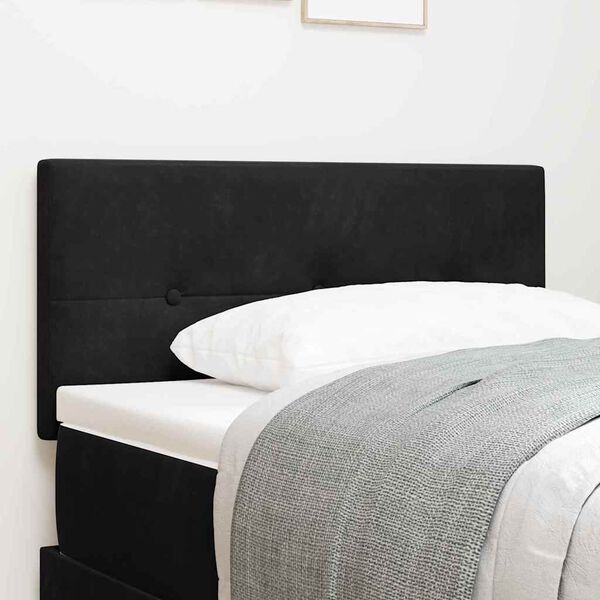 vidaXL Headboard with Headboard Black 100 cm Faux Leather