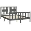 vidaXL Bed Frame without Mattress Grey Solid Wood Pine 120x200 cm