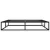 vidaXL Bed Frame without Mattress Black Metal 200x200 cm