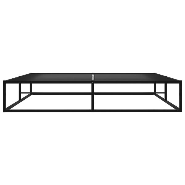 vidaXL Bed Frame without Mattress Black Metal 200x200 cm