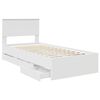 vidaXL Bed Frame with Drawer White 90 x 200 cm Engineer Wood