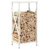 vidaXL Firewood Rack White 34x25x70 cm Cold-rolled steel
