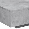 vidaXL Coffee Table with LED Lights Concrete Grey 85x55x31 cm