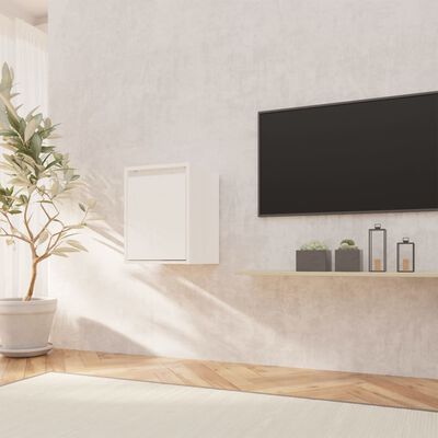 vidaXL Wall Cabinet White 30x30x40 cm Solid Wood Pine
