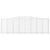 vidaXL Arched Gabion Baskets 5 pcs 400x30x120/140 cm Galvanised Iron