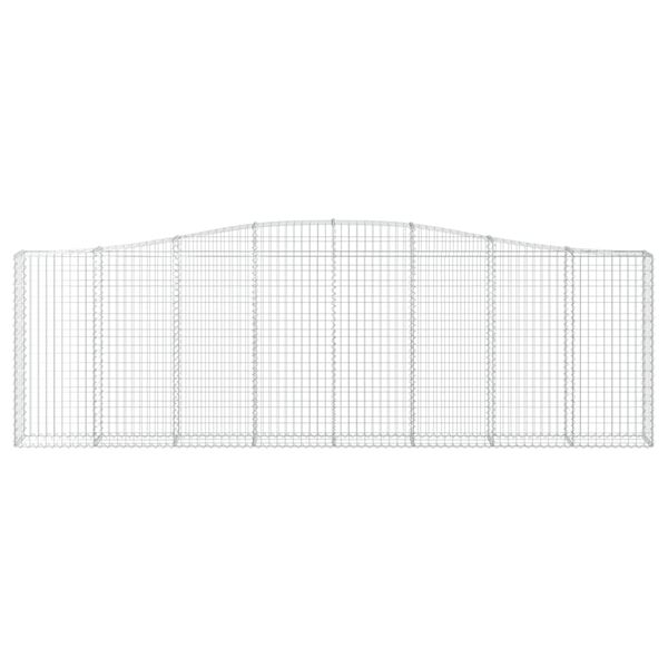 vidaXL Arched Gabion Baskets 5 pcs 400x30x120/140 cm Galvanised Iron