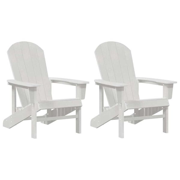 vidaXL Garden Chair 2 pcs White 82 x 74 x 92 cm Polyethylene