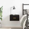 vidaXL Wall-mounted Bedside Cabinet Black Oak 35 x 35 x 20 cm