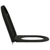 vidaXL Toilet Seat Black 46.2 x 36 x 4.3 cm Duroplast