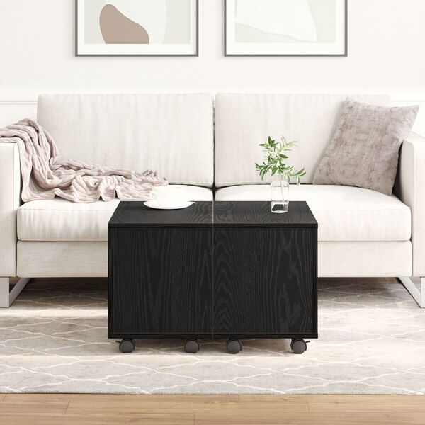 vidaXL Coffee Table Black oak 60 x 60 x 38 cm Engineered wood