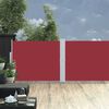 vidaXL Patio Retractable Side Awning 140x1200 cm Red