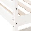 vidaXL Loft Bed without Mattress White 75x190 cm Small Single Solid Wood Pine