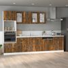 vidaXL Microwave Cabinet Lyon Smoked Oak 60x57x207 cm Engineered Wood