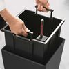 LECHUZA Planter Cubico 40 ALL-IN-ONE Charcoal 18194