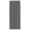 vidaXL Voile Curtains with Rod Pockets 2 pcs Dark Grey