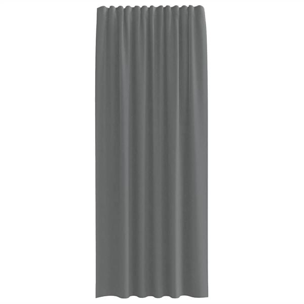 vidaXL Voile Curtains with Rod Pockets 2 pcs Dark Grey