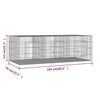 vidaXL 3-Panel Rabbit Cage 163x79x54 cm Galvanised Iron