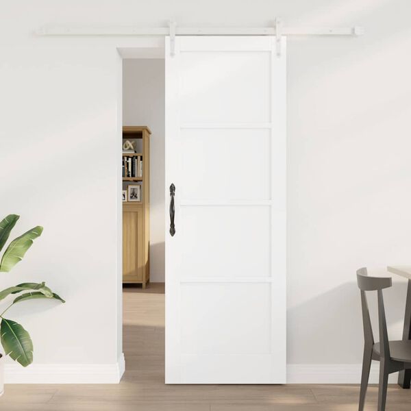 vidaXL Sliding Door ORKDAL White 73.5 x 211 cm Solid Pine Wood