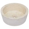 vidaXL Sink Cream &Oslash;40x15 cm Marble