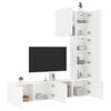 vidaXL 5 Piece TV Wall Units White Engineered Wood