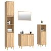 vidaXL 4 Piece Bathroom Furniture Set Sonoma Oak Engineered Wood