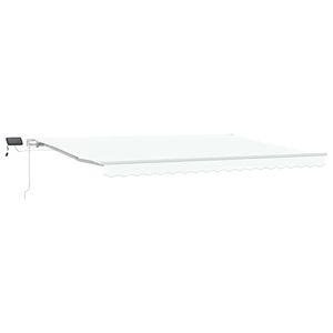 vidaXL Retractable Awning White 450 x 350 cm Fabric and Aluminium