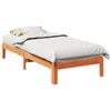 vidaXL Bed Frame without Mattress Wax Brown 90x200 cm Solid Wood Pine