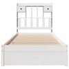 vidaXL Bookcase Bed without Mattress White 75x190cm Small Single Solid Wood Pine