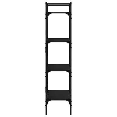 vidaXL Bookcase 4-Tier Black 56x31.5x138.5 cm Engineered Wood