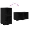 vidaXL TV Cabinet Set 2 pcs Black Oak 37 x 37 x 72 cm Engineered Wood
