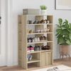 vidaXL Shoe Cabinet with Shelf 2 pcs Sonoma Oak Engineered Wood