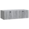 vidaXL Wall-Mounted TV Cabinet Grey Sonoma 98 x 41 x 30 cm