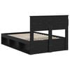 vidaXL Bed Frame with Mattress Black 120 x 200 cm Solid Pine Wood