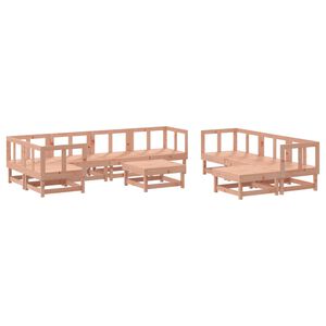 vidaXL 10 Piece Garden Lounge Set Solid Wood Douglas