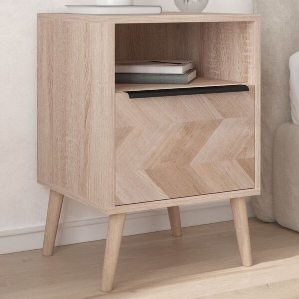 Finori Bedside Cabinet Lusk 61A Sonoma Oak 38.5x38.5x57 cm