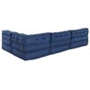 vidaXL Modular Sofa 4 pcs Indigo Fabric