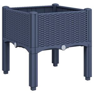 vidaXL Garden Planter with Legs Blue Grey 40x40x42 cm PP