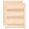vidaXL Cabinet Doors Louvred Design 2 pcs 61.5x49.4 cm Solid Wood Pine