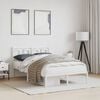 vidaXL Metal Bed Frame without Mattress with Headboard White 120x190cm