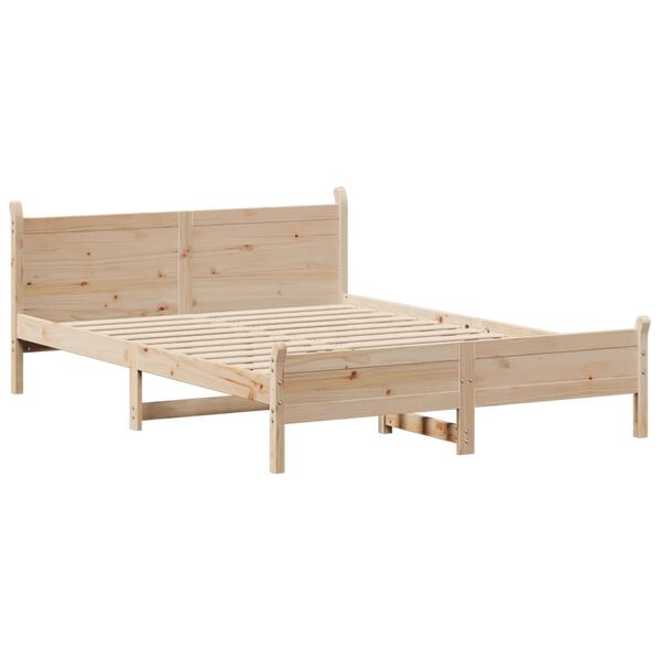 vidaXL Bed Frame without Mattress 140x190 cm Solid Wood Pine