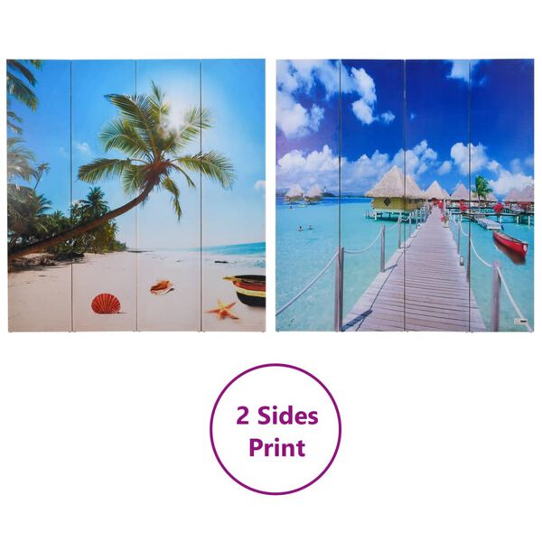 vidaXL Folding Room Divider 160x170 cm Beach