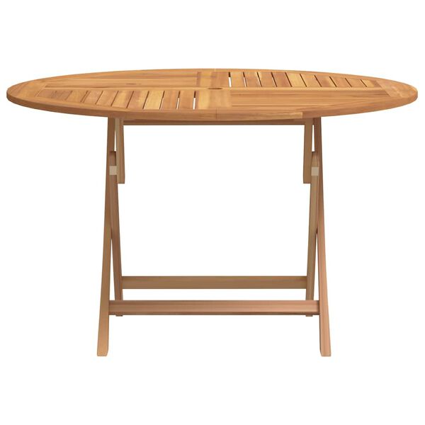 vidaXL Folding Garden Table Ø 110x75 cm Solid Wood Teak