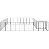 vidaXL Dog Kennel Black 20.57 m² Steel