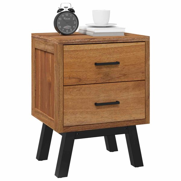 vidaXL Bedside Table Natural 40 x 35 x 55 cm Solid Teak Wood