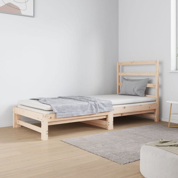 vidaXL Pull-out Day Bed without Mattress 2x(90x190) cm
