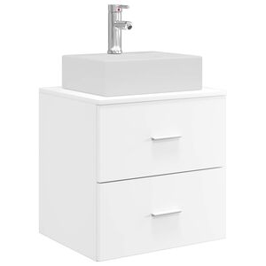 vidaXL Wall-Mounted Sink Vanity White 49.5 x 41 x 62.5 cm